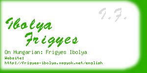 ibolya frigyes business card